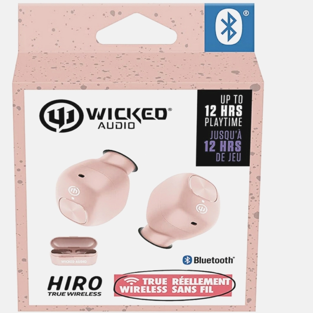Wicked Audio Hiro True Wireless Bluetooth Ear Buds  Rose Gold